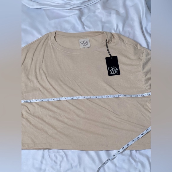 Chaser Tan Beige Oversized Lightweight Long sleeved Crewneck Shirt NWT Size Sm - Picture 8 of 9
